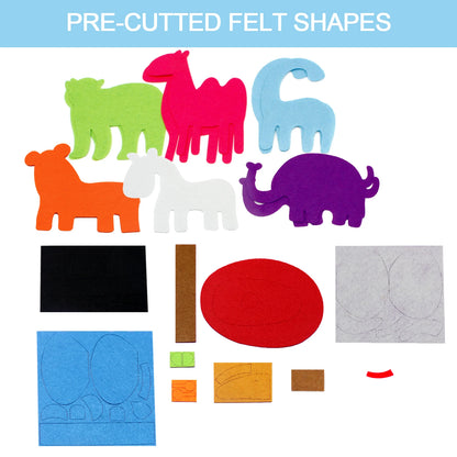 6 pcs DIY Sewing Fabrics Crafts Felt Supplies Kits Sets