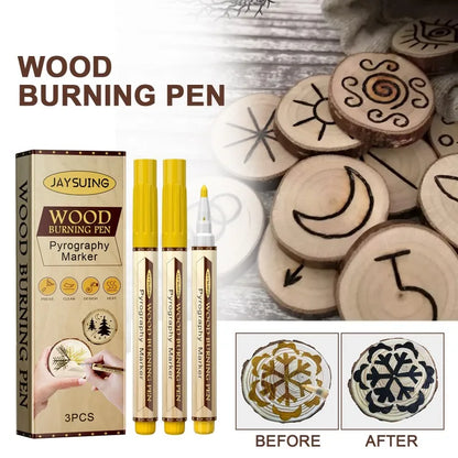 Burning Marker Pen, Wooden Branding Coaster Cutting Board Manual DIY Design Pyrograph Pen