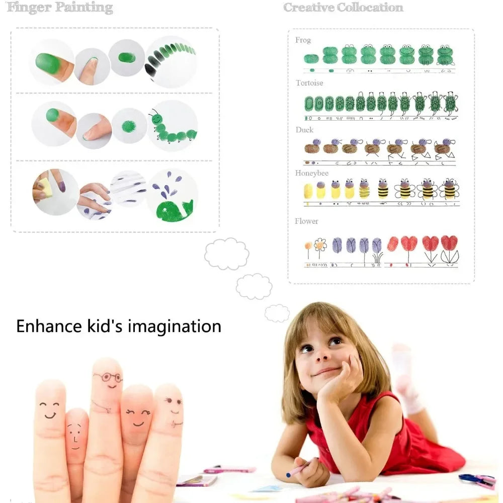Craft Ink Pad Stamps Partner Color,20 Colors Rainbow Finger for Kids (Pack of 20)