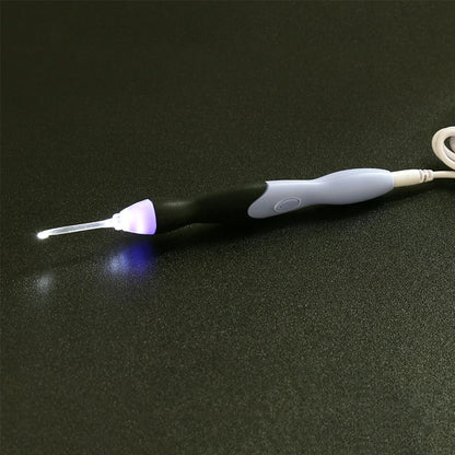 9 in 1 USB Light Up Crochet Hooks Handmade Knitting Needles LED Sewing Tools Set