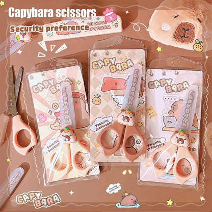 Kid Capybara Safety Scissors With Round Tip Anti-Slip Handle