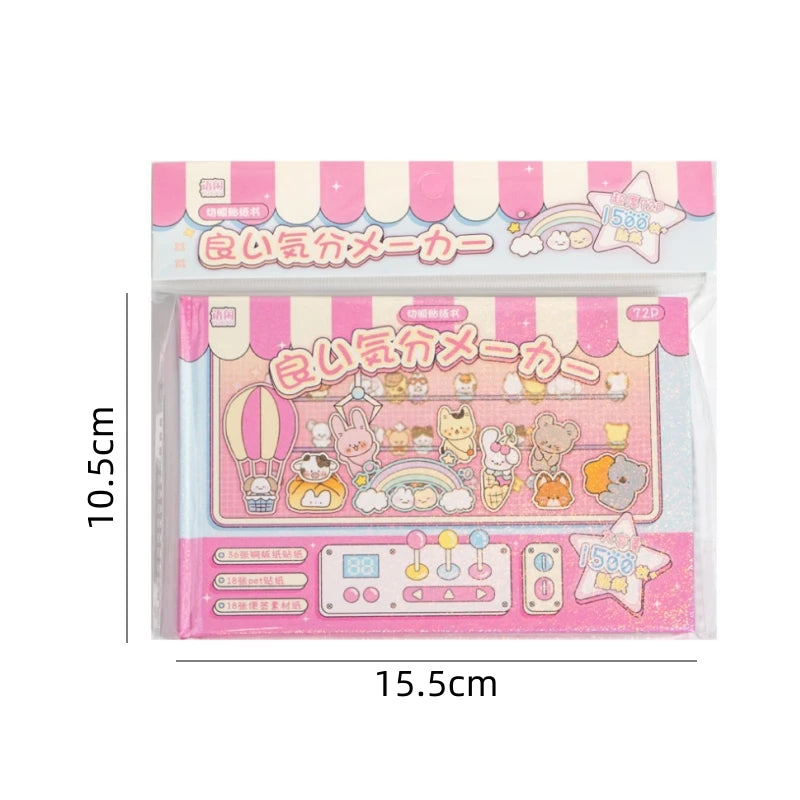 Mr. Paper 1Style 72Pcs/bag Good Mood Maker Cut Film Sticker Book DIY Handbook Scrapbook