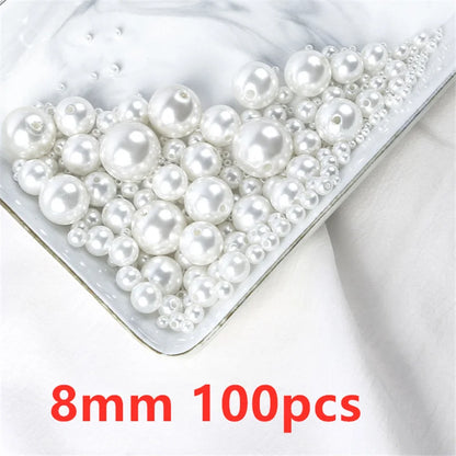 500pcs 3 4 6 8 10 mm Imitation Pearl Beads With Hole Beading Accessories Acrylic Spacer Beads Jewelry Making