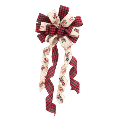 Glittering Sequin Bow Tie Christmas Tree Topper Decoration