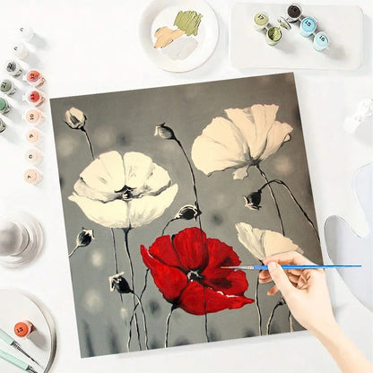 Creative Flowers DIY Art Paint By Numbers Kit Hand Painted On Canvas