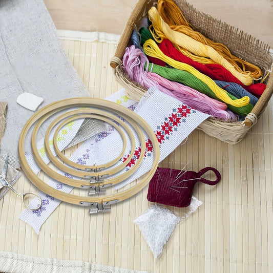 High Quality Beech Wood Embroidery Hoop Circle Rings Holder
