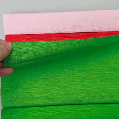 250*25cm DIY Wrapping Paper Craft Colored Crepe Paper Roll Origami Crinkled Flowers