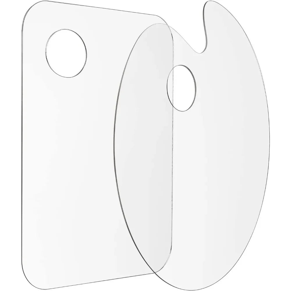 11.8 x 7.9 inch acrylic palette with thumb hole clear paint tray for easy clean non-stick artist tray oil watercolor process