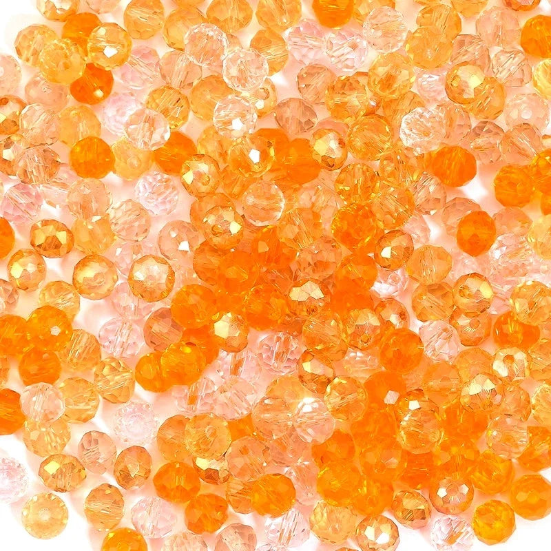 3*4mm 4*6mm Rondelle Faceted Glass Beads Loose Spacer Crystal Round Beads for Jewelry Making