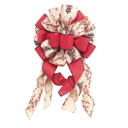 Glittering Sequin Bow Tie Christmas Tree Topper Decoration