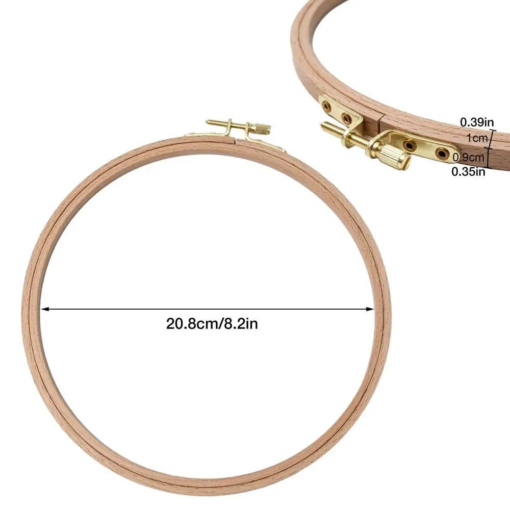 Rotation Adjustable Wooden Embroidery Hoop Desktop Stand Cross Stitch Rack Frames Rings