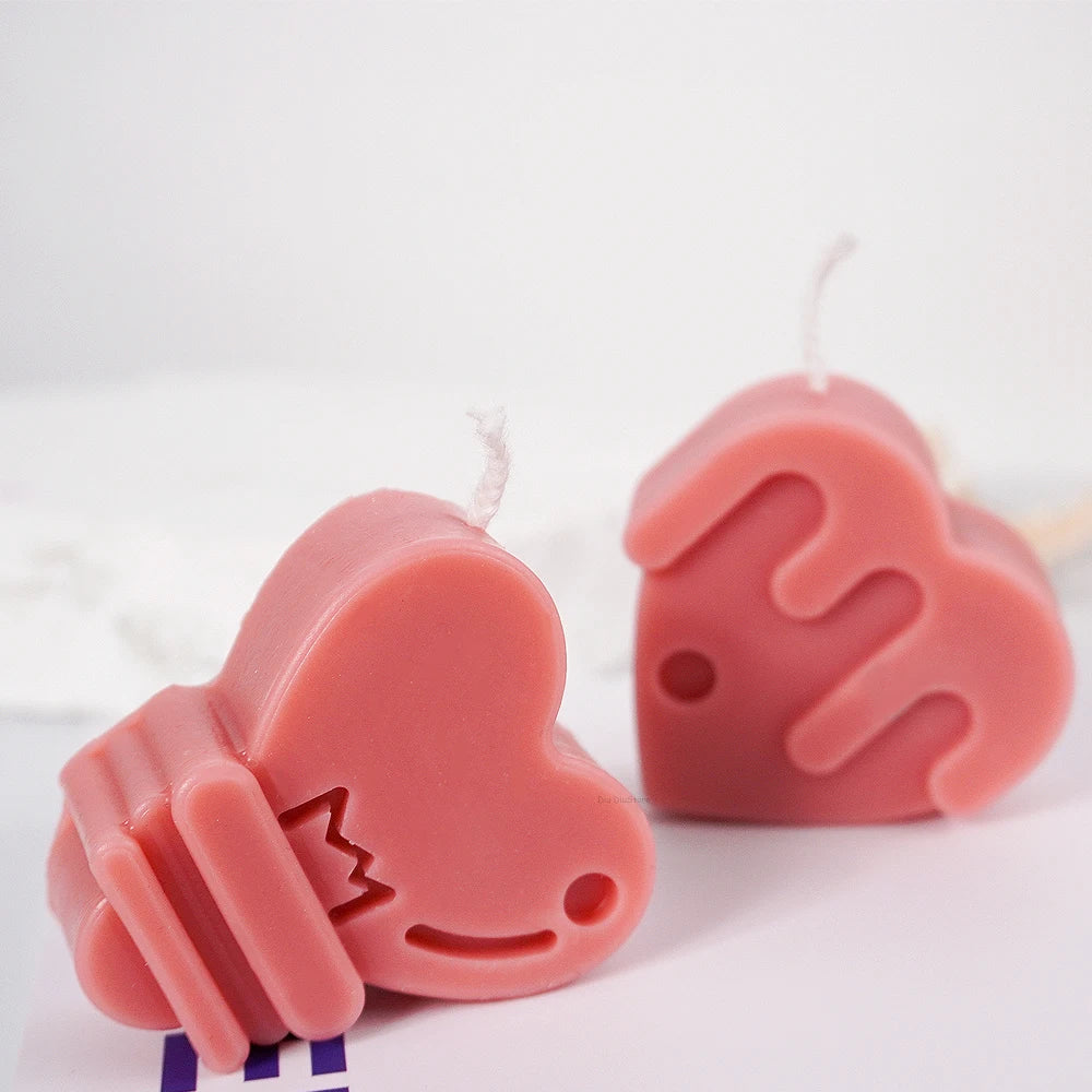 New kinds Heart Shape Silicone Soap Mold DIY Handmade Angel Love Cake Chocolate Baking Molds Soap Candle