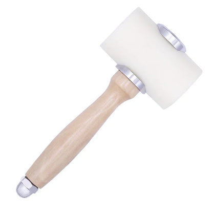 IMZAY 1Pc Professional Leather Carve Wood Handle Nylon Hammer Leathercraft Punch Printing Percussion