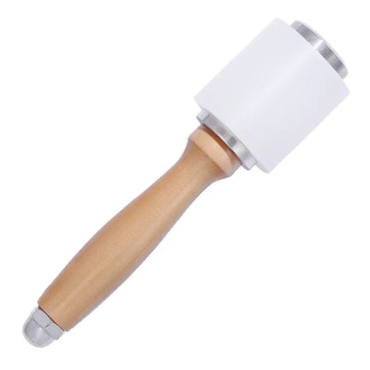 IMZAY 1Pc Professional Leather Carve Wood Handle Nylon Hammer Leathercraft Punch Printing Percussion