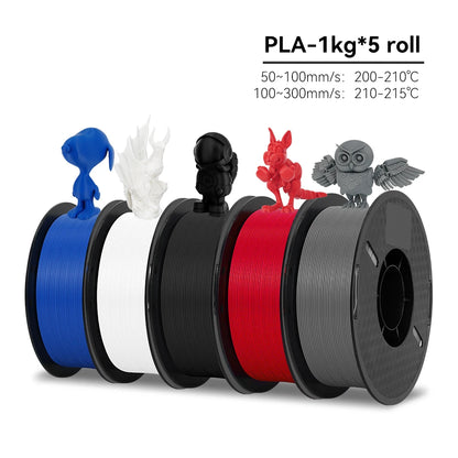 KEEPANG PLA/HS-PLA/PLA Matte/PLA Pro 5KG PLA 3D Filament 1.75mm 1KG/Roll (2.2lbs) Neatly Wound 3D Printing Materials
