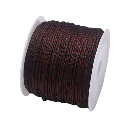 50Yds 0.8mm Crafts Nylon Cord For Jewelry Making Beading Braided Nylon Satin String for Bracelets Rattail Trim Chinese Knot
