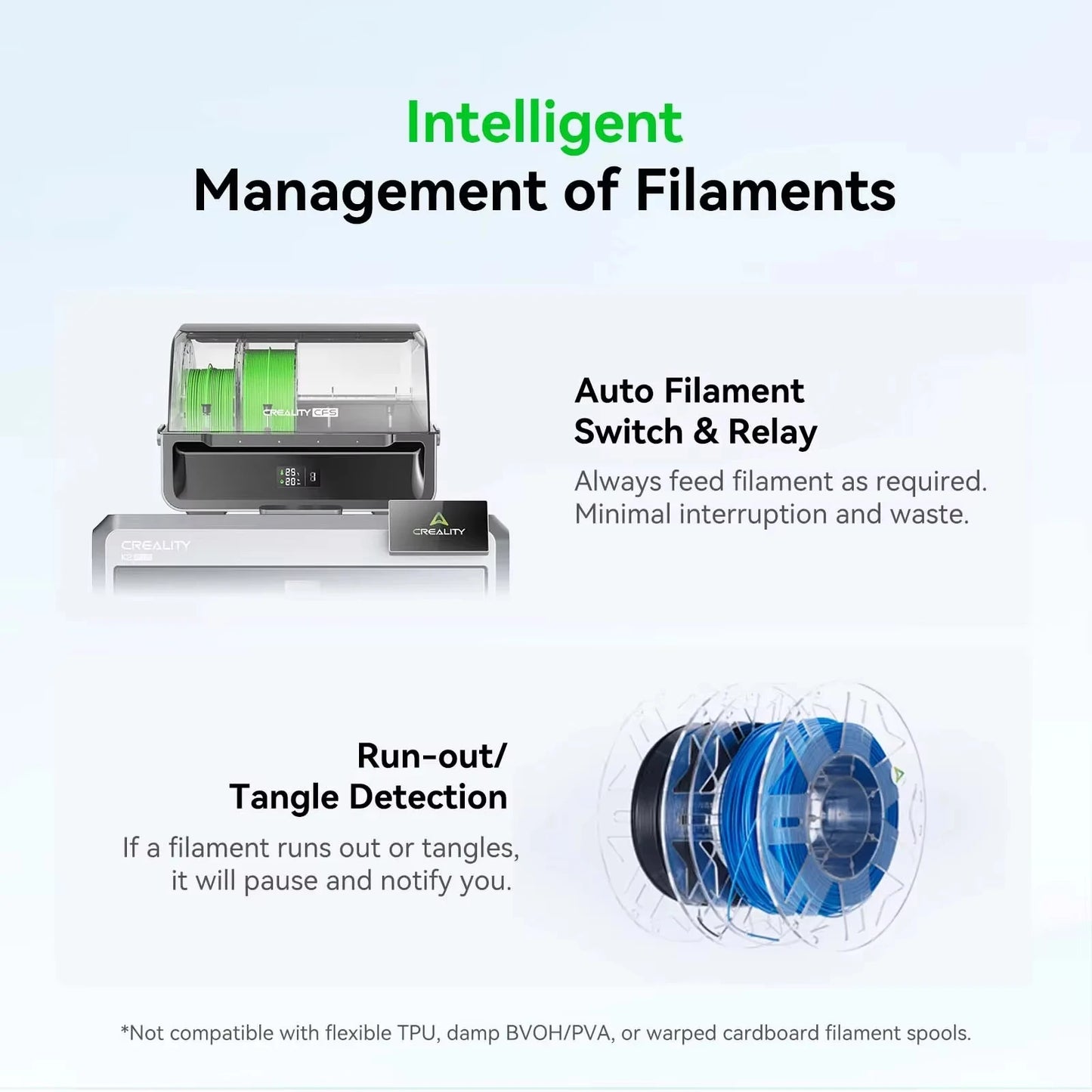 Creality CFS -Creality Filament System Multicolor 3D Printer Supports 4 Parallel for Creality K2 Plus 3D Printer