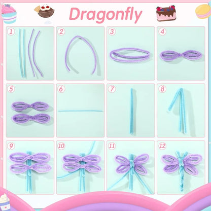 Creative Wires Chenille Wire Pipe Cleaners Colorful Stems Plush Wired Twist Stick