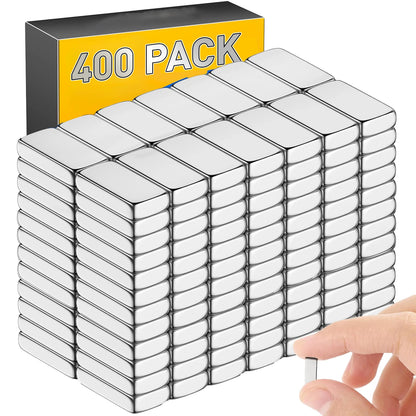 100/200/400/600 PCS Silver rectangular magnets with Double-Sided Adhesive