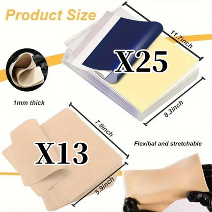 38pcs Tattoo Kit 13pcs Tattoo Skin Practice And 25pcs Transfer Paper Set Double Sides Tattoo Training Skin