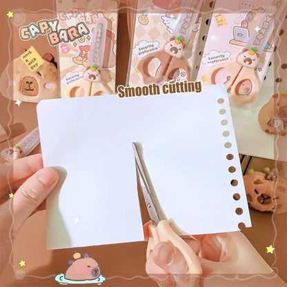 Kid Capybara Safety Scissors With Round Tip Anti-Slip Handle