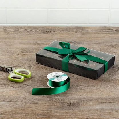 1" Forest Green Satin Ribbon 10 Yards - Single Sided