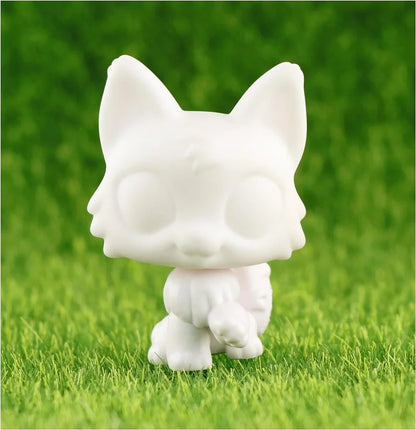 White Base Pet, Lovely Shorthair Cat Collie Husky Action Figure