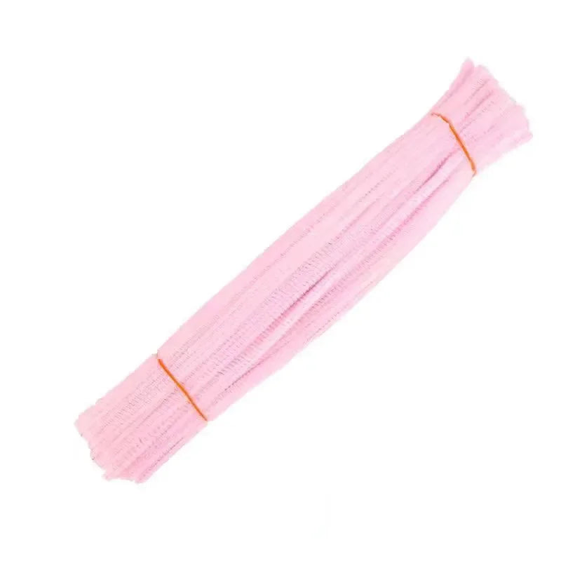 100pcs 30cm Chenille Stems Stick Cleaners Handmade Colorful Pipe