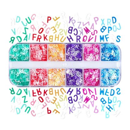 Holographic Letters Resin Sequins Fillers Epoxy Filling Crafts Materials Iridescent Glitter Flakes