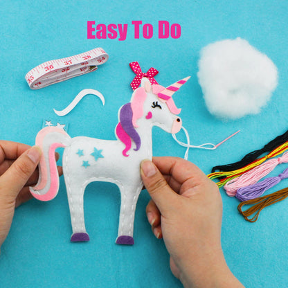 7 pcs DIY Sewing Fabrics Crafts Felt Supplies Kits Sets