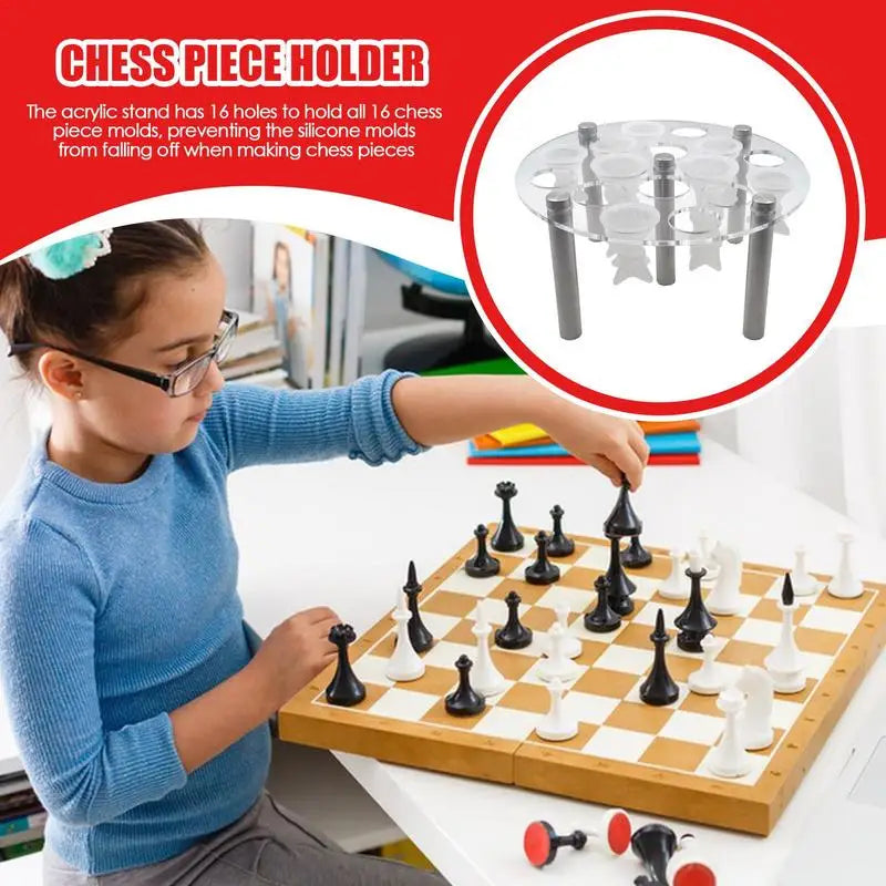 Chess Piece Mold Holder Acrylic 5 Leg Supports Stand For Epoxy Resin