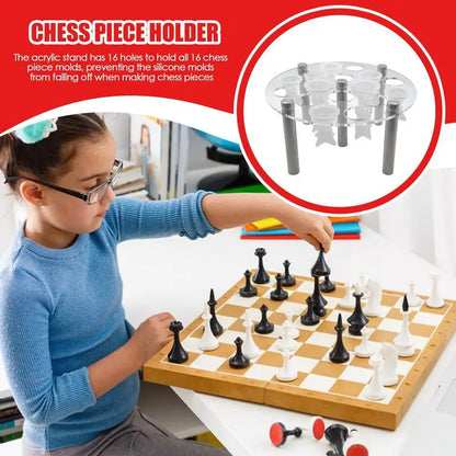 Chess Piece Mold Holder Acrylic 5 Leg Supports Stand For Epoxy Resin