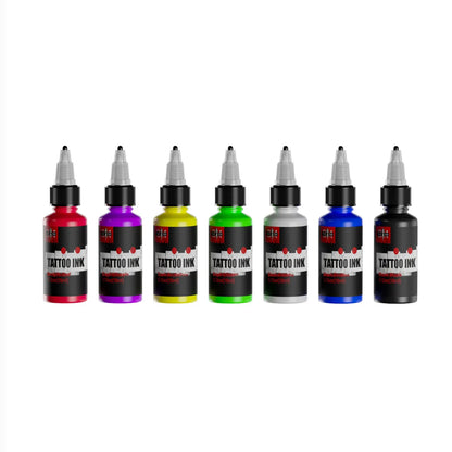 DM 15ml 7Colors Tattoo Ink Body Art Pigment Professional Semi-permanent