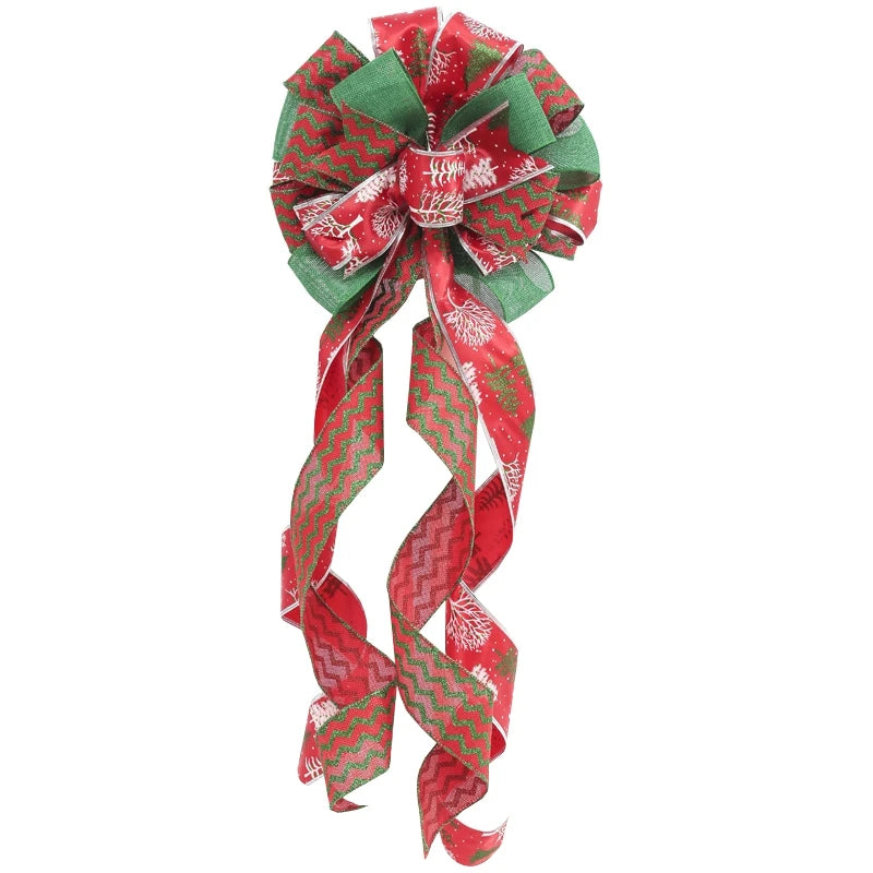 Glittering Sequin Bow Tie Christmas Tree Topper Decoration