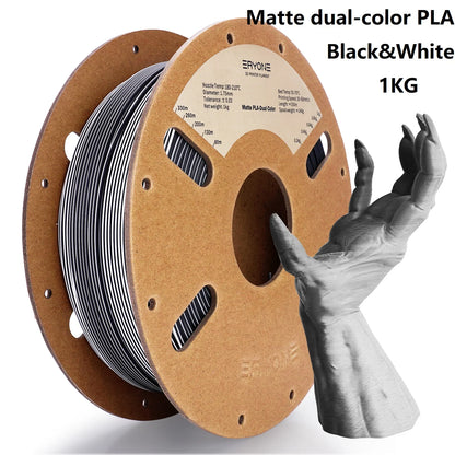 ERYONE Dual Color Series Silk PLA And Matte PLA 1KG 1.75mm Diameter High Quality Filament For FDM 3D Printing