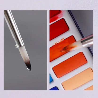 Beginner Brush Set - 9pcs Nylon Hair for Watercolor Acrylic Oil Painting