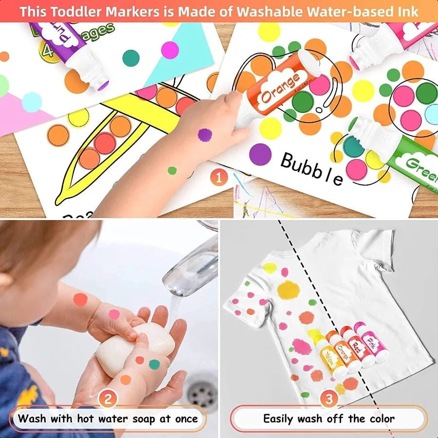 Dot Markers Daubers Washable Art Markers 8 Colors