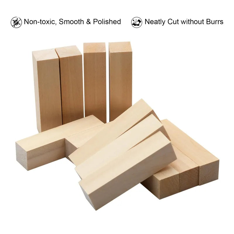 Basswood Carving Blocks 18 Pcs Whittling Wood