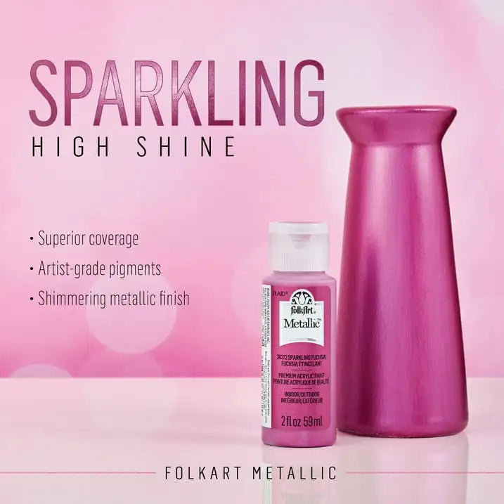 FolkArt Best of Pinks Acrylic Craft Paint Set Featuring 5 Premium Pink Paint Formulas