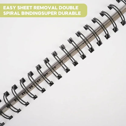 9"x12" double-sided hardcover sketchbook, 60 sheets, durable acid-free drawing paper