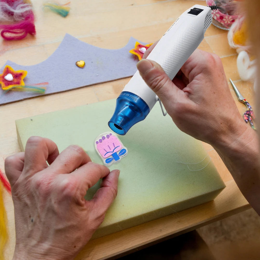 300W Hot Air Gun Portable Mini Heater for DIY Craft Embossing Shrink Wrapping PVC Multi-Function Handheld