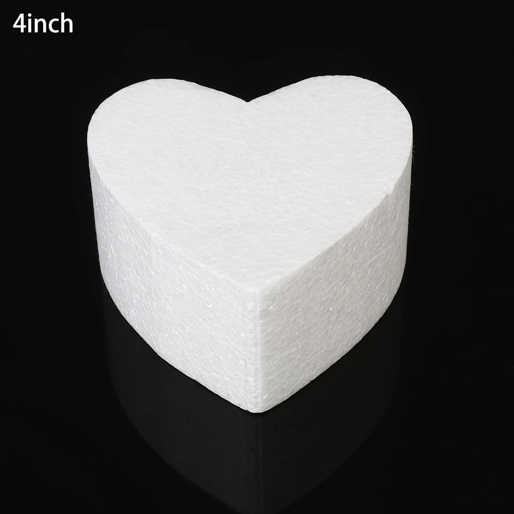 4/6/8/10 Inch Heart Shaped Polystyrene Styrofoam Sugar Craft Dummy Party DIY Practice Model Cake Foam Mold