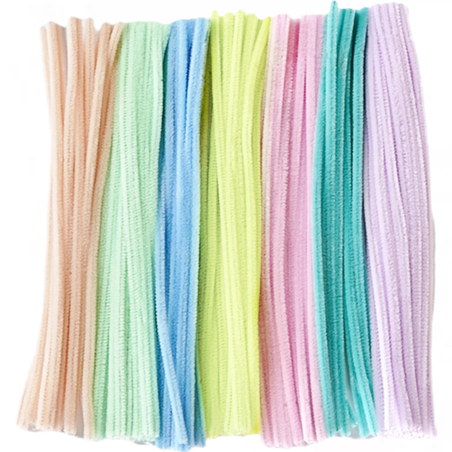 100pcs 30cm Chenille Stems Stick Cleaners Handmade Colorful Pipe