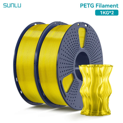 SUNLU 2KG PETG/PETG Clear Filament 1.75 ±0.02mm 1kg Spool (2.2lbs)
