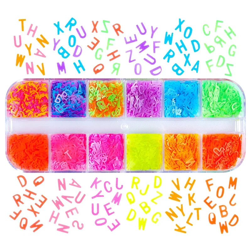 Holographic Letters Resin Sequins Fillers Epoxy Filling Crafts Materials Iridescent Glitter Flakes