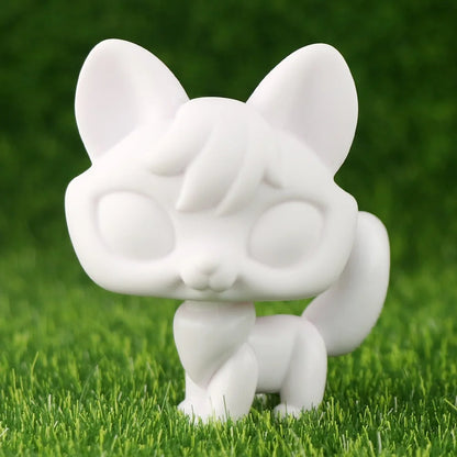 White Base Pet, Lovely Shorthair Cat Collie Husky Action Figure