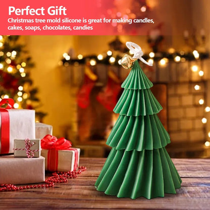 Pack of 2 Christmas Tree Silicone Candle Moulds