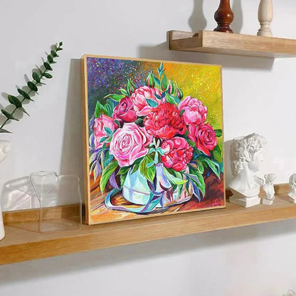 Creative Flowers DIY Art Paint By Numbers Kit Hand Painted On Canvas