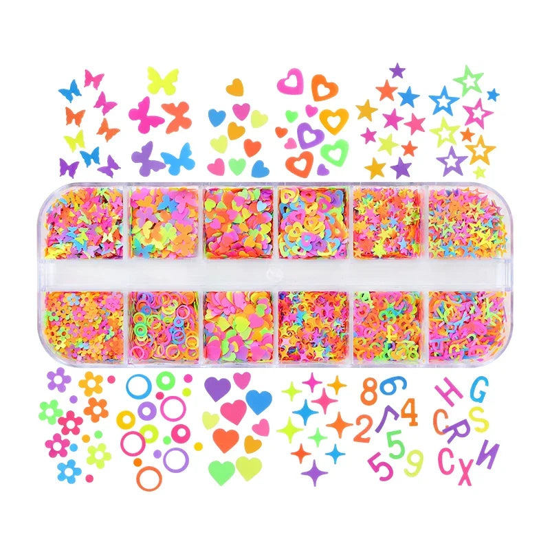 Holographic Letters Resin Sequins Fillers Epoxy Filling Crafts Materials Iridescent Glitter Flakes