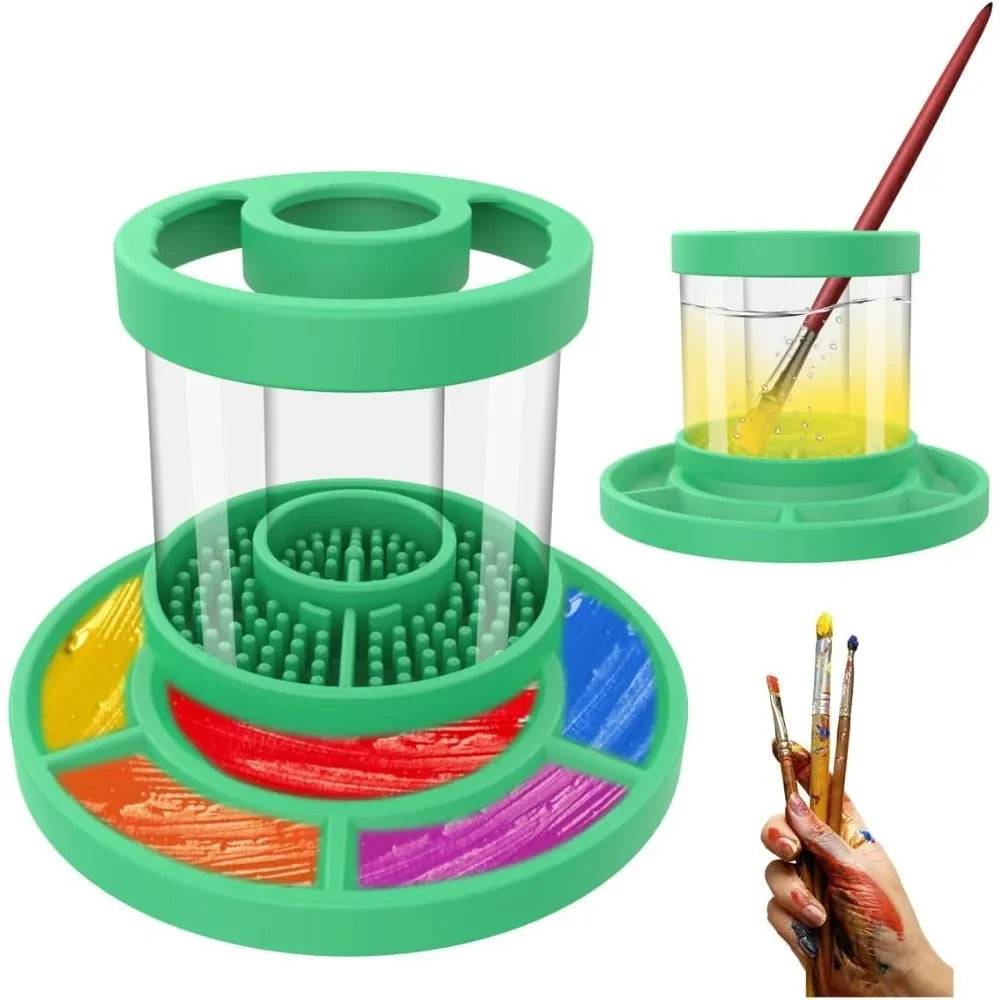 Brush Rinse, Paint Brush Cleaner, Silicone Cleaning Cups for Acrylic, Watercolor and Water-based Media